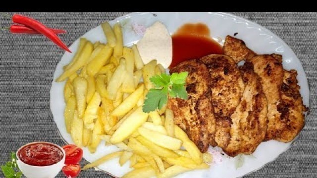 'Crispy fry Chicken with fries | fast food | chicken recipe | Pakistan food recipe | cooking with msk'