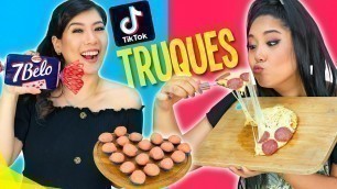 'TESTANDO TRUQUES DE COMIDA DO TIK TOK! FOOD HACKS VIRAIS! | Blog das irmãs'