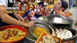 'Manila Street Food | Beef WANTON Soup ORIGINAL Siopao in The OLDEST CHINATOWN In The World! (HD)'