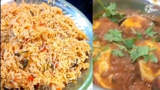 'lock down Sunday simple lunch recipe kushka Briyani in tamil  /Egg curry'