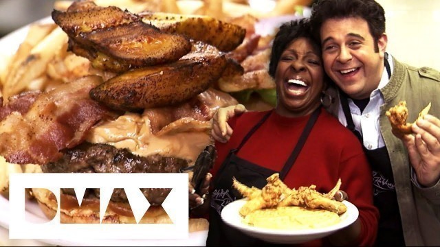 'Adam Has His 2nd Homecoming With Soul Legend Gladys Knight And Succulent Burgers | Man V Food'