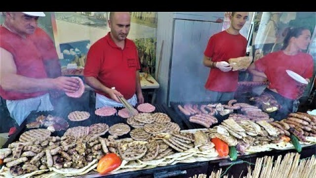 'Italy Street Food Fair. Burgers, Sausages, Huge Steaks, Melted Cheese, Octopus and more'