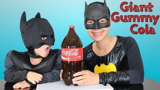 'DIY Giant Gummy Cola Bottle Easy Home Fun Kids Experiment Little Batman Mumma Bat Ckn Toys'