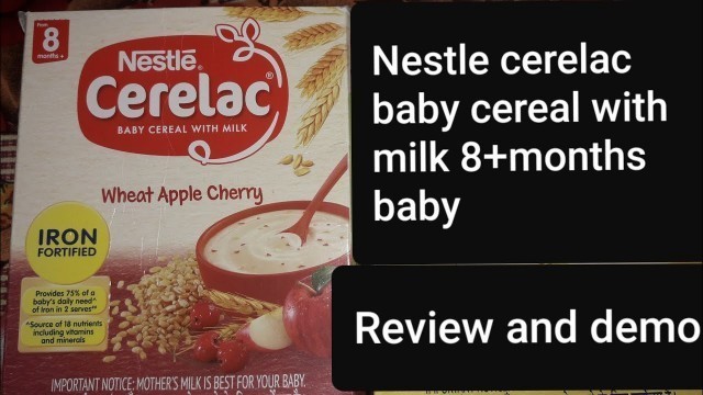 'Nestle cerelac 8months+//Nestle cerelac review and demo//8months baby food'