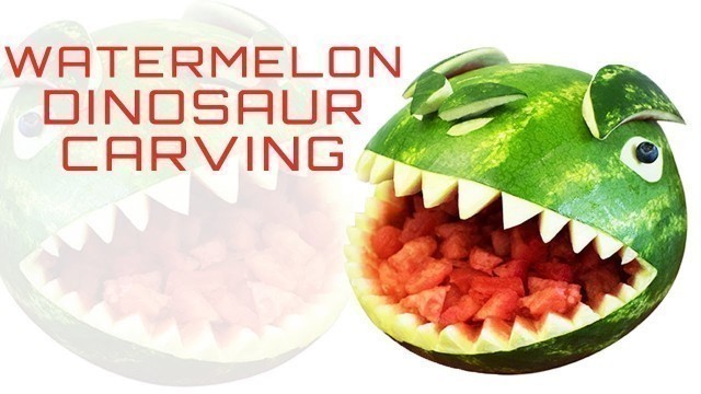 'Watermelon Carving - Creative Food Ideas | Dinosaur fruit carving'