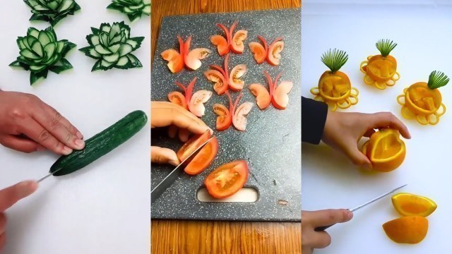 'amazing how to carve  vs creative food magic hand skill cut flowers p5'