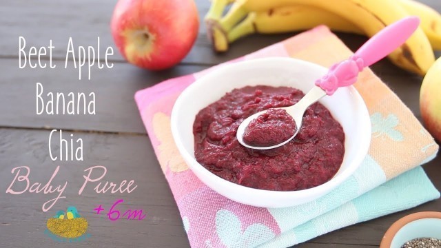 'Beet Apple Banana Chia Baby Puree +6M'