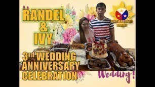 'FOOD TRIP # 021 | TYPICAL PINOY OFW PARTY | RANDEL AND IVY WEDDING ANNIVERSARY CELEBRATION'