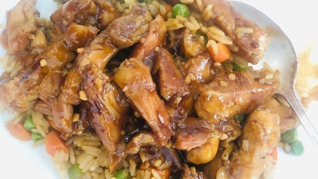 'Orange chicken and rice | Chinese Food cooking recipes'