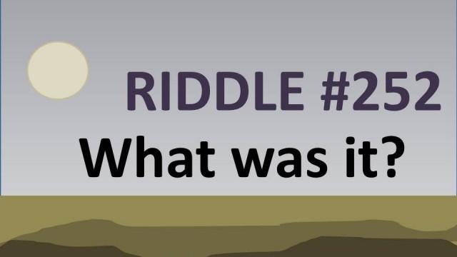 'Riddle #252 - Living Food'