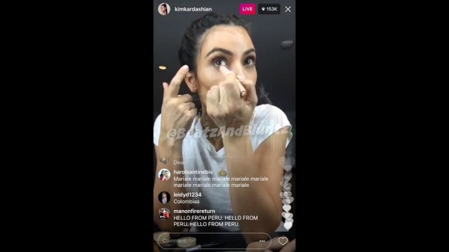 'Kim Kardashian Makeup Tutorial on Instagram Live'