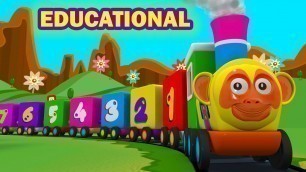 'SMART LEARNING: Toy Factory Cartoon Number Train | Alphabet Learning Cartoon Train Videos for Kids'