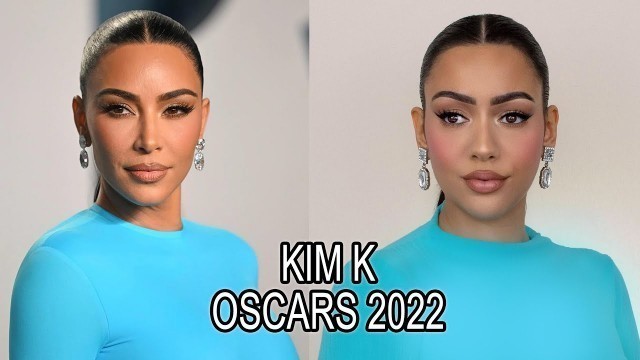 'IK RECREATE KIM KARDASHIAN OSCARS 2022 MAKEUP LOOK MET BETAALBARE MAKEUP !!'