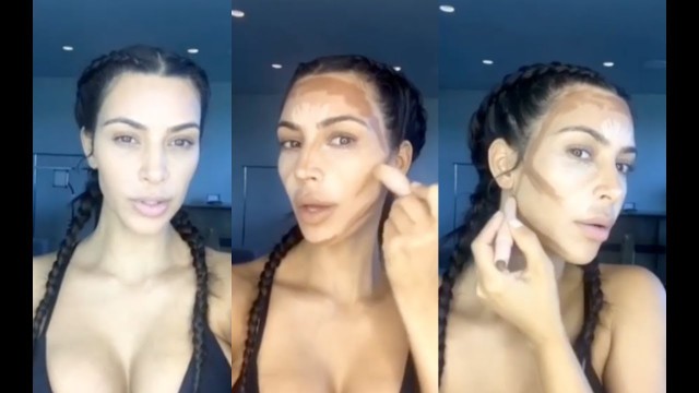 'Kim Kardashian\'s KKW Beauty Makeup Tutorial (FULL) Contour Kit'