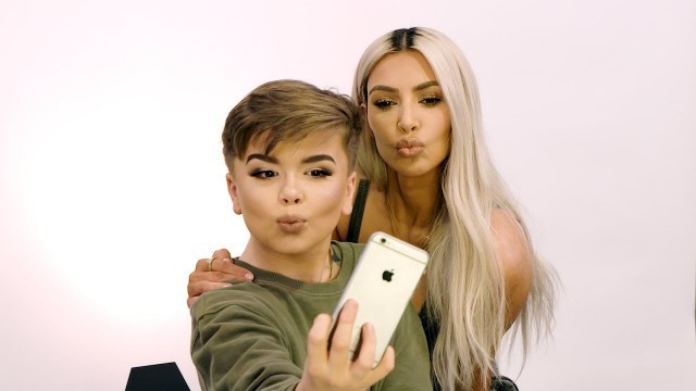 'Kim Kardashian West Stops by Reuben’s Makeup Tutorial'