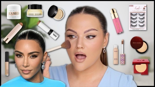 'Trying KIM KARDASHIAN\'S Makeup Routine Using The SAME PRODUCTS!'