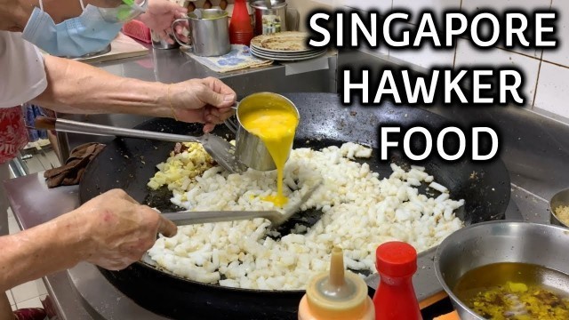 'Famous Singapore Carrot Cake | SINGAPORE HAWKER FOOD (2021) - Singapore Street Food'