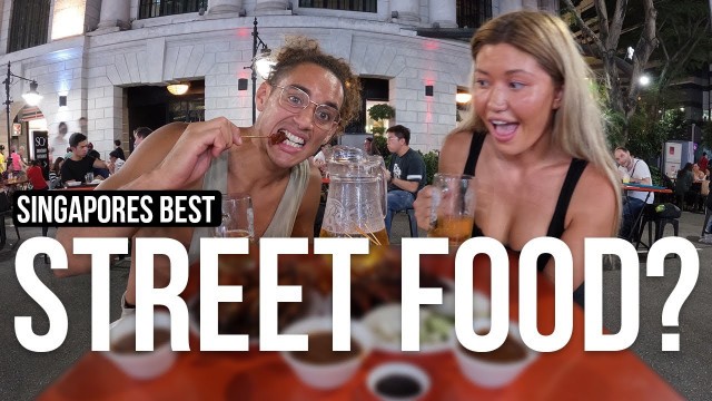 'IS THIS THE BEST STREET FOOD? | Brits Taste Test Satay in Singapore at the famous Lau Pa Sat market'