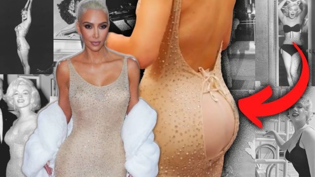 'Kim Kardashian\'s BBL Reversal Update: FORCING Marilyn Monroe\'s Dress to Fit'