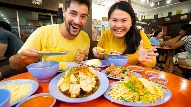 'Singapore STREET FOOD Tour 2022!! #1 Katong Laksa + Chicken Rice HEAVEN in SINGAPORE!'