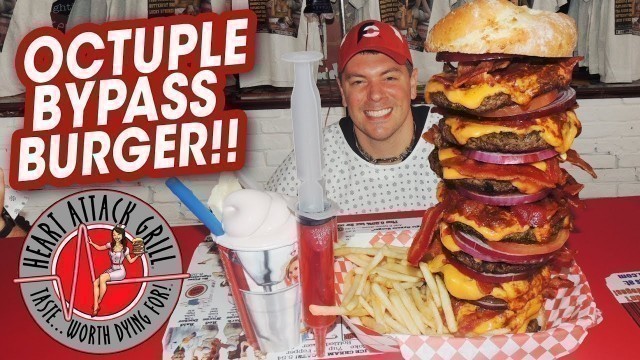 'Heart Attack Grill\'s Octuple Bypass Burger w/ Butter Milkshake!!'