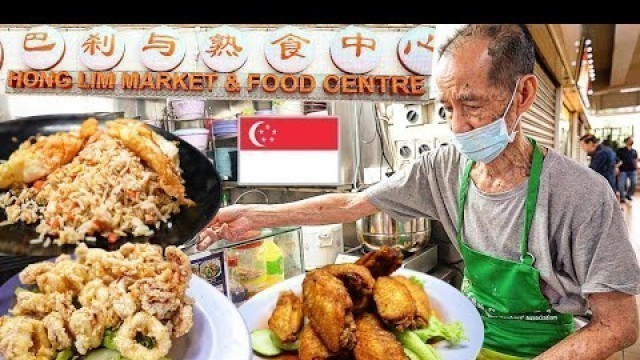 'Singapore Street Food! Hong Lim Market HAWKER Centre - Street Food Tour of Chinatown Singapore 2022!'