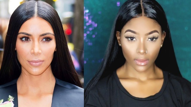 'KIM KARDASHIAN WEST GRWM | Sleek Straight Hair x \"NATURAL\" Makeup | PETITE-SUE DIVINITII'