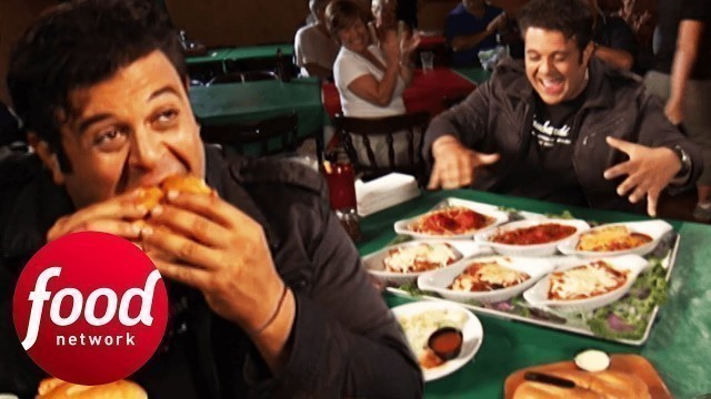 'Adam Takes On 6 Main Dishes, 3 Sides and An Italian Dessert In Niagara Falls | Man v Food'