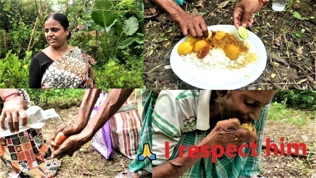 'our bengali life living - food and struggle | eating egg curry and rice | dimer jhol bhat'