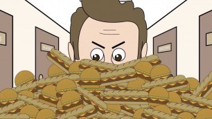 'Man v. Food - Cartoon'