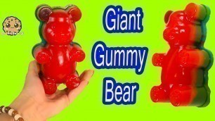 'GIANT RAINBOW GUMMI BEAR Gummy Factory Create Gummi Bears Sweet N Sour Candy Kit Unboxing Video'