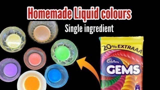 'Homemade liquid Food  colors recipe.How to make edible  food colours easily at home #DIY FOOD COLORS'