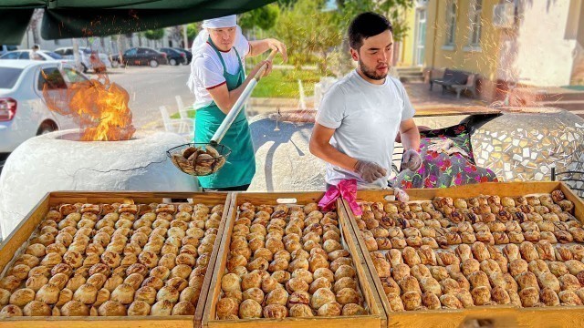 'Chitir - Chitir Samosa | Cooking Crispy Vegetable Samosa | Famous Uzbek Street Food'