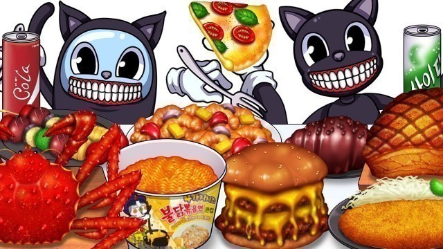 'Mukbang Animation Many Food eating Cartoon Cat Complete edition 05'