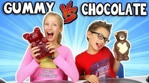 'GUMMY vs CHOCOLATE Food Challenge!!!'