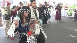 'Nice Assyrian Line Dance at the food festival.'