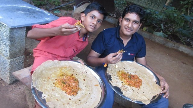 'Village food factory /Big Chapati -Tomato Curry Cooking by my Family in my village / village cooking'