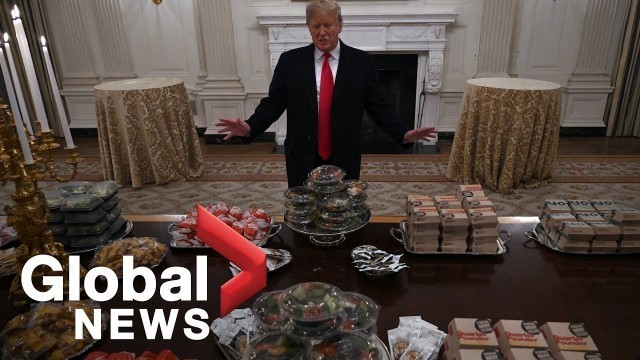 'Clemson Tigers served fast food dinner during White House visit'