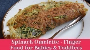 'Spinach Omelette Recipe for 10 Months + Babies, Toddlers and Kids | Finger Food Ideas for Babies'