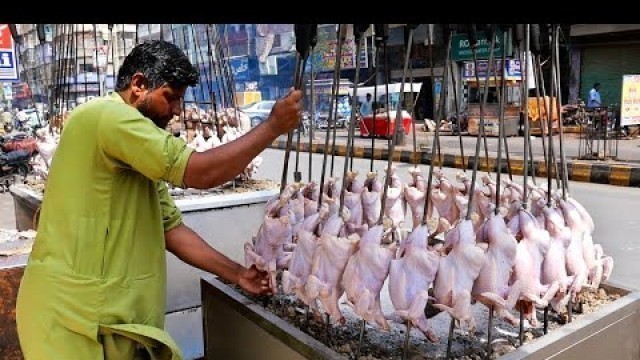 'Pakistani Street Food - FULL CHICKEN ROAST and WHOLE FRIED CHICKEN Karachi Pakistan'