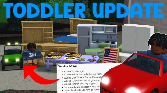 '*NEW* BLOXBURG TODDLER UPDATE! | FOOD, FURNITURE, MORPHS, AND MORE! | Roblox Bloxburg'