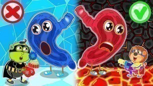 'Lion Family Favorite Food - Hot vs Cold Challenge | Cartoon for Kids'