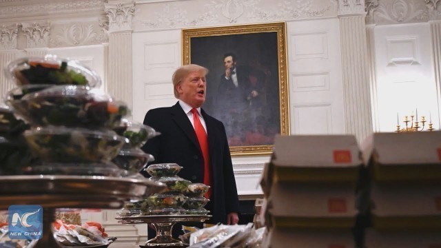 'Trump served fast food to Clemson Tigers amid government shutdown'