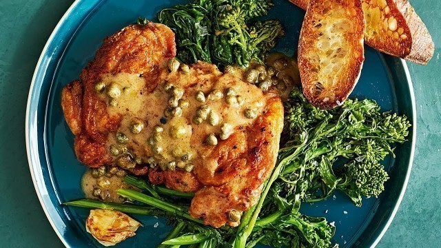 'Quick Chicken-Thigh Piccata With Broccoli Rabe | Pantry Staples | Everyday Food with Sarah Carey'