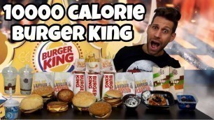 'BURGER KING 10000 Calorie Challenge - Italiano Cheat Day - MAN VS FOOD (ENG SUB)'