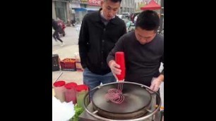 'Amazing Street food seller skill'