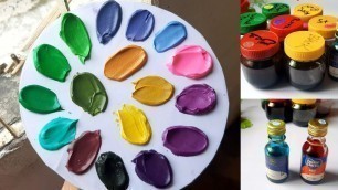 'বেসিক কালার দিয়ে অনেক কালার পার্ট-২|Colouring cream with liquid food colour|Making different shades'