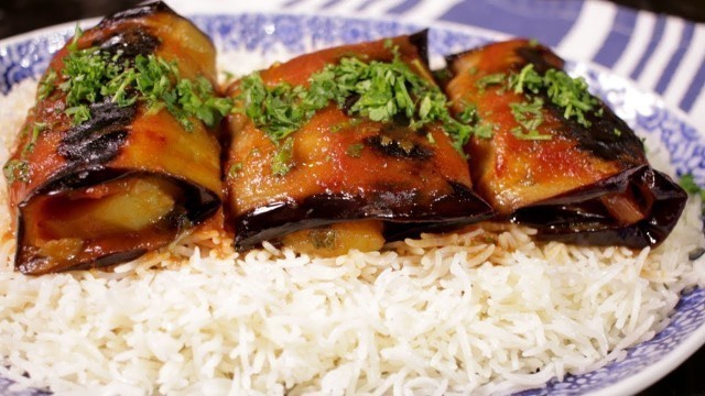 'How to make Vegetarian Eggplant Rolls (Assyrian Food)'