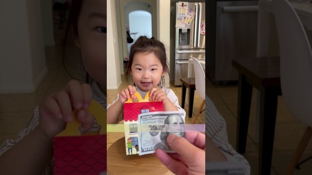 'Toddler buys happy meal and tips $100 (so cute) #shorts'