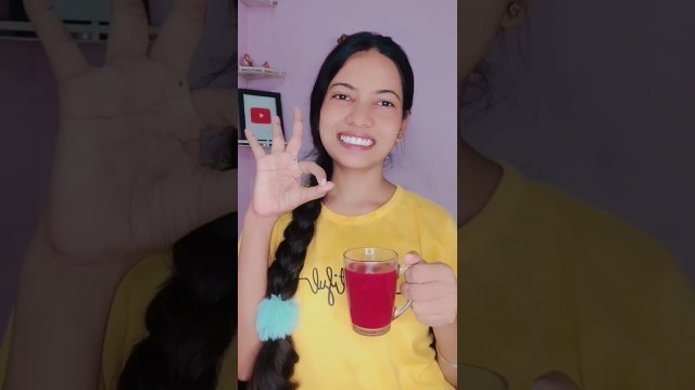 'DIY Glowing Skin Drink With The Long Hair #shorts #youtubeshorts #glowingskin #drink'